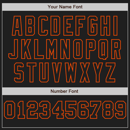 Custom Black White-Orange Pinstripe Authentic Split Fashion Baseball Jersey - Sky-Custom