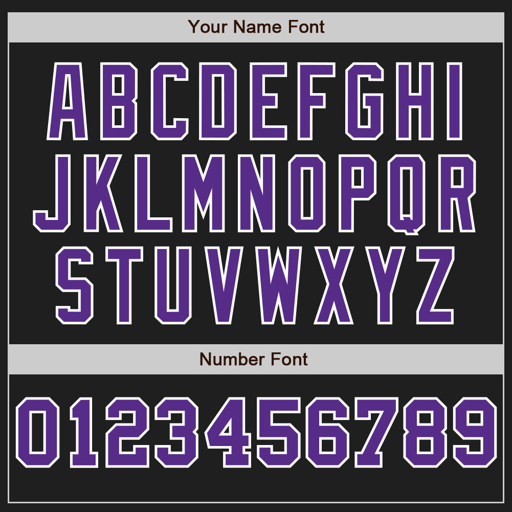 Custom Black White-Purple Pinstripe Authentic Split Fashion Baseball Jersey - Sky-Custom