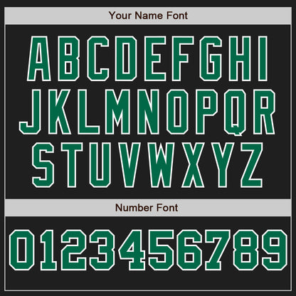 Custom Black White-Kelly Green Pinstripe Authentic Split Fashion Baseball Jersey - Sky-Custom