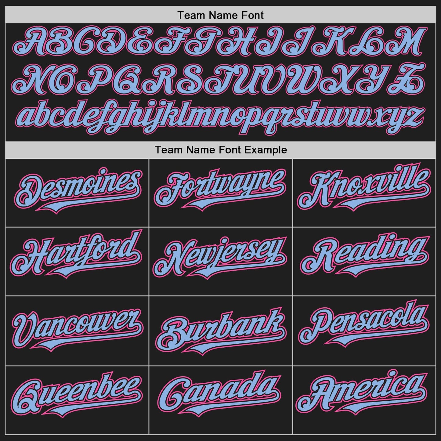Custom Black Pink-Light Blue Pinstripe Authentic Split Fashion Baseball Jersey - Sky-Custom