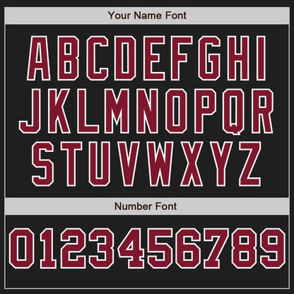 Custom Black White-Crimson Pinstripe Authentic Split Fashion Baseball Jersey - Sky-Custom