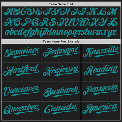 Custom Black White-Teal Pinstripe Authentic Split Fashion Baseball Jersey - Sky-Custom