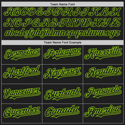 Custom Black White-Neon Green Pinstripe Authentic Split Fashion Baseball Jersey - Sky-Custom