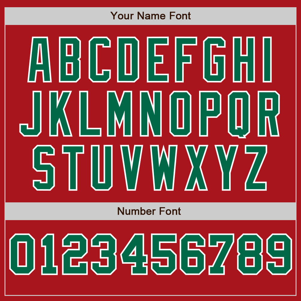 Custom Red White-Kelly Green Pinstripe Authentic Split Fashion Baseball Jersey - Sky-Custom