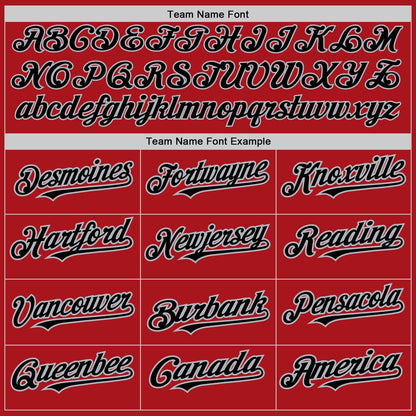 Custom Red Black-Gray Pinstripe Authentic Split Fashion Baseball Jersey - Sky-Custom