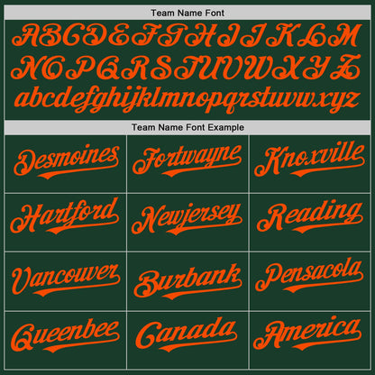 Custom Green White-Orange Pinstripe Authentic Split Fashion Baseball Jersey - Sky-Custom