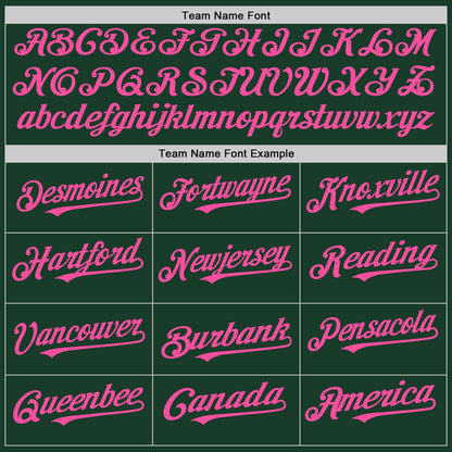 Custom Green White-Pink Pinstripe Authentic Split Fashion Baseball Jersey - Sky-Custom