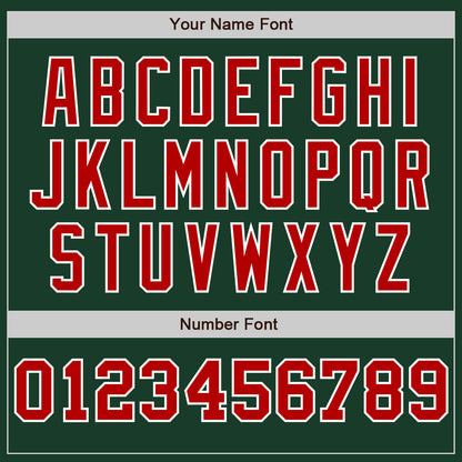 Custom Green White-Red Pinstripe Authentic Split Fashion Baseball Jersey - Sky-Custom