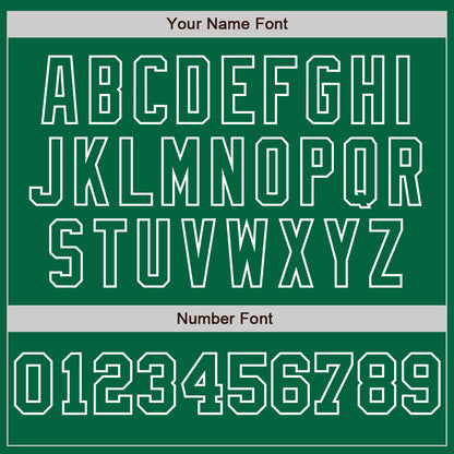 Custom Kelly Green White-Kelly Green Pinstripe Authentic Split Fashion Baseball Jersey - Sky-Custom