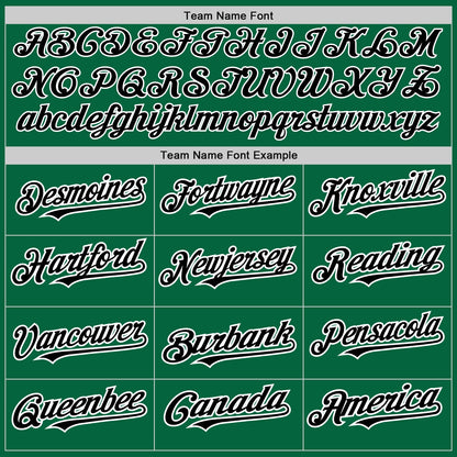 Custom Kelly Green White-Black Pinstripe Authentic Split Fashion Baseball Jersey - Sky-Custom