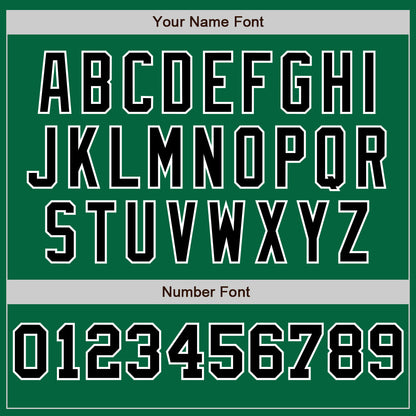 Custom Kelly Green White-Black Pinstripe Authentic Split Fashion Baseball Jersey - Sky-Custom