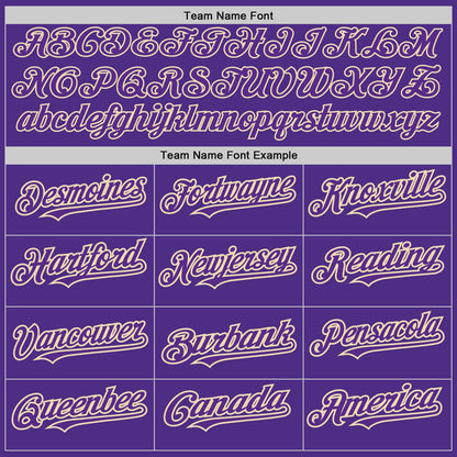 Custom Purple Cream-Purple Pinstripe Authentic Split Fashion Baseball Jersey - Sky-Custom