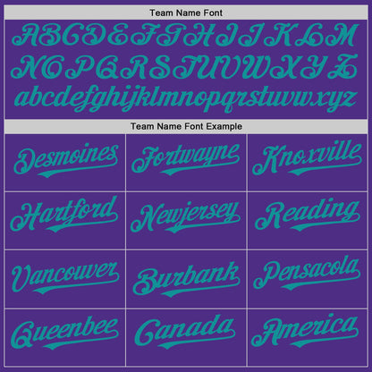 Custom Purple White-Teal Pinstripe Authentic Split Fashion Baseball Jersey - Sky-Custom