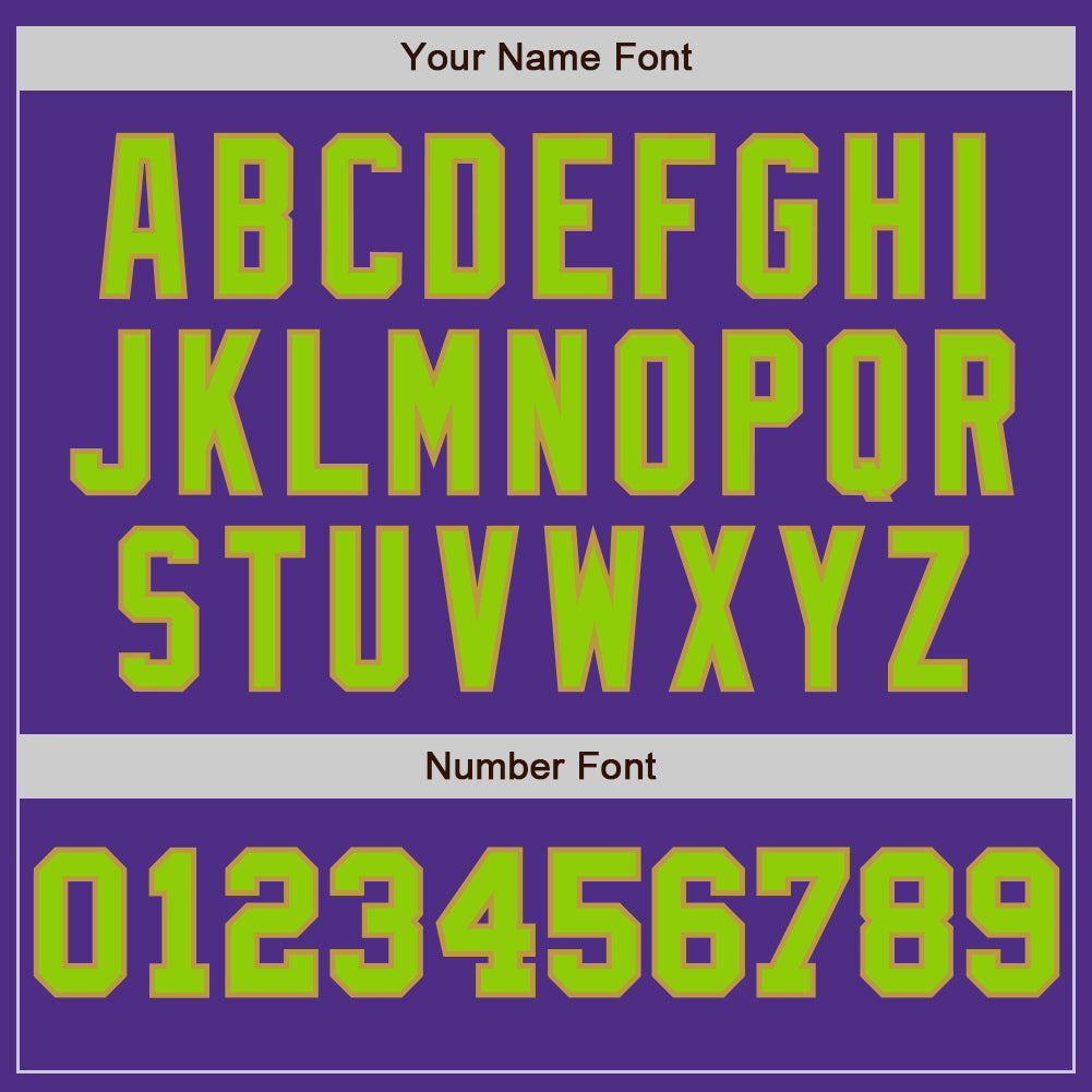 Custom Purple Old Gold-Neon Green Pinstripe Authentic Split Fashion Baseball Jersey - Sky-Custom