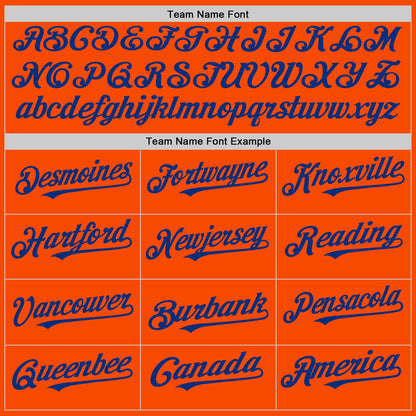 Custom Orange White-Royal Pinstripe Authentic Split Fashion Baseball Jersey - Sky-Custom