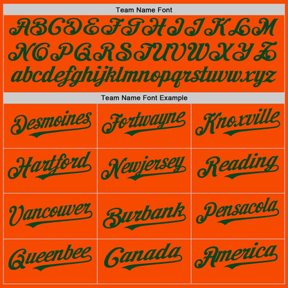 Custom Orange White-Green Pinstripe Authentic Split Fashion Baseball Jersey - Sky-Custom