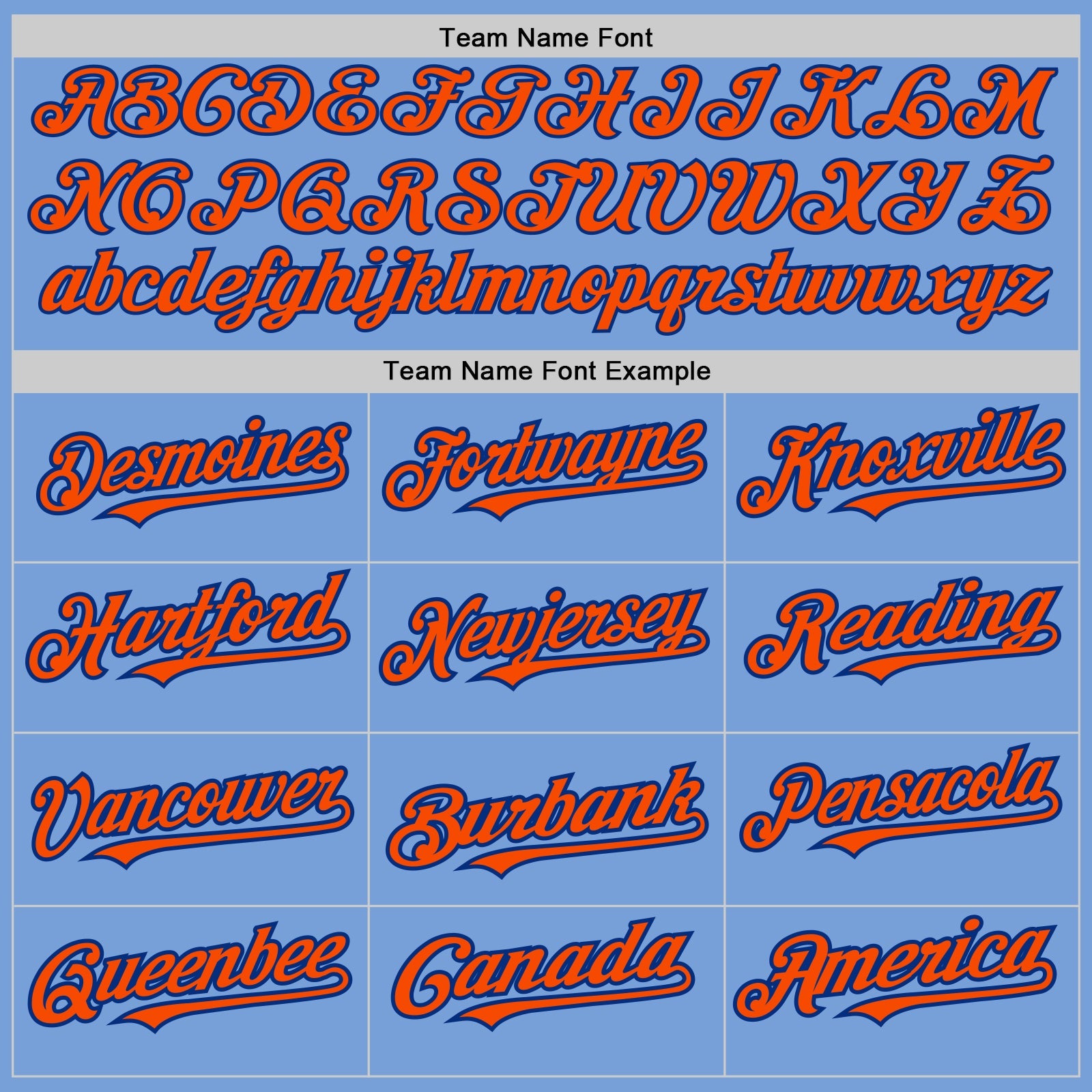 Custom Light Blue Royal-Orange Pinstripe Authentic Split Fashion Baseball Jersey - Sky-Custom
