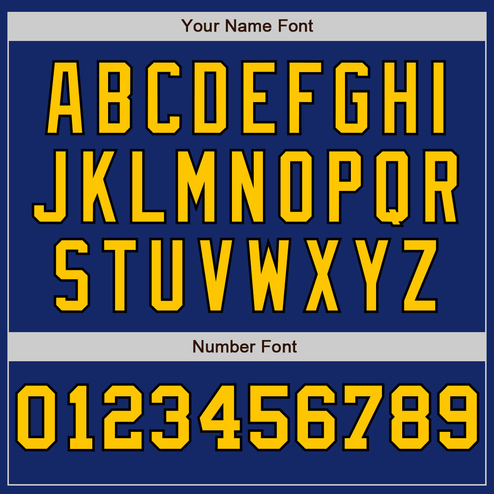 Custom Royal Black-Yellow Pinstripe Authentic Split Fashion Baseball Jersey - Sky-Custom