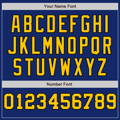 Custom Royal Black-Yellow Pinstripe Authentic Split Fashion Baseball Jersey - Sky-Custom