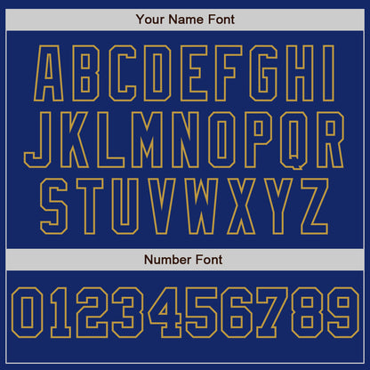 Custom Royal White-Old Gold Pinstripe Authentic Split Fashion Baseball Jersey - Sky-Custom