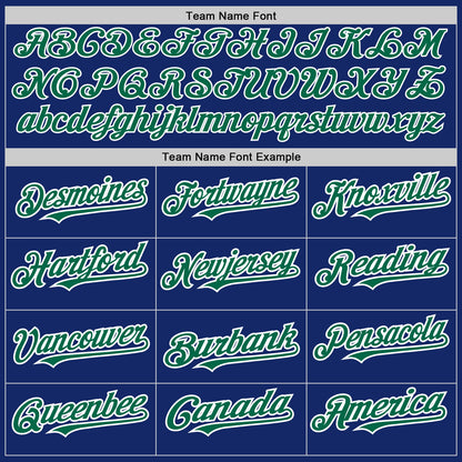 Custom Royal White-Kelly Green Pinstripe Authentic Split Fashion Baseball Jersey - Sky-Custom