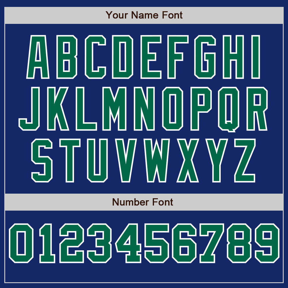 Custom Royal White-Kelly Green Pinstripe Authentic Split Fashion Baseball Jersey - Sky-Custom