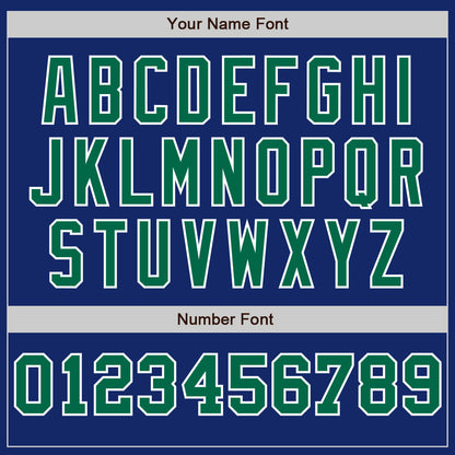 Custom Royal White-Kelly Green Pinstripe Authentic Split Fashion Baseball Jersey - Sky-Custom