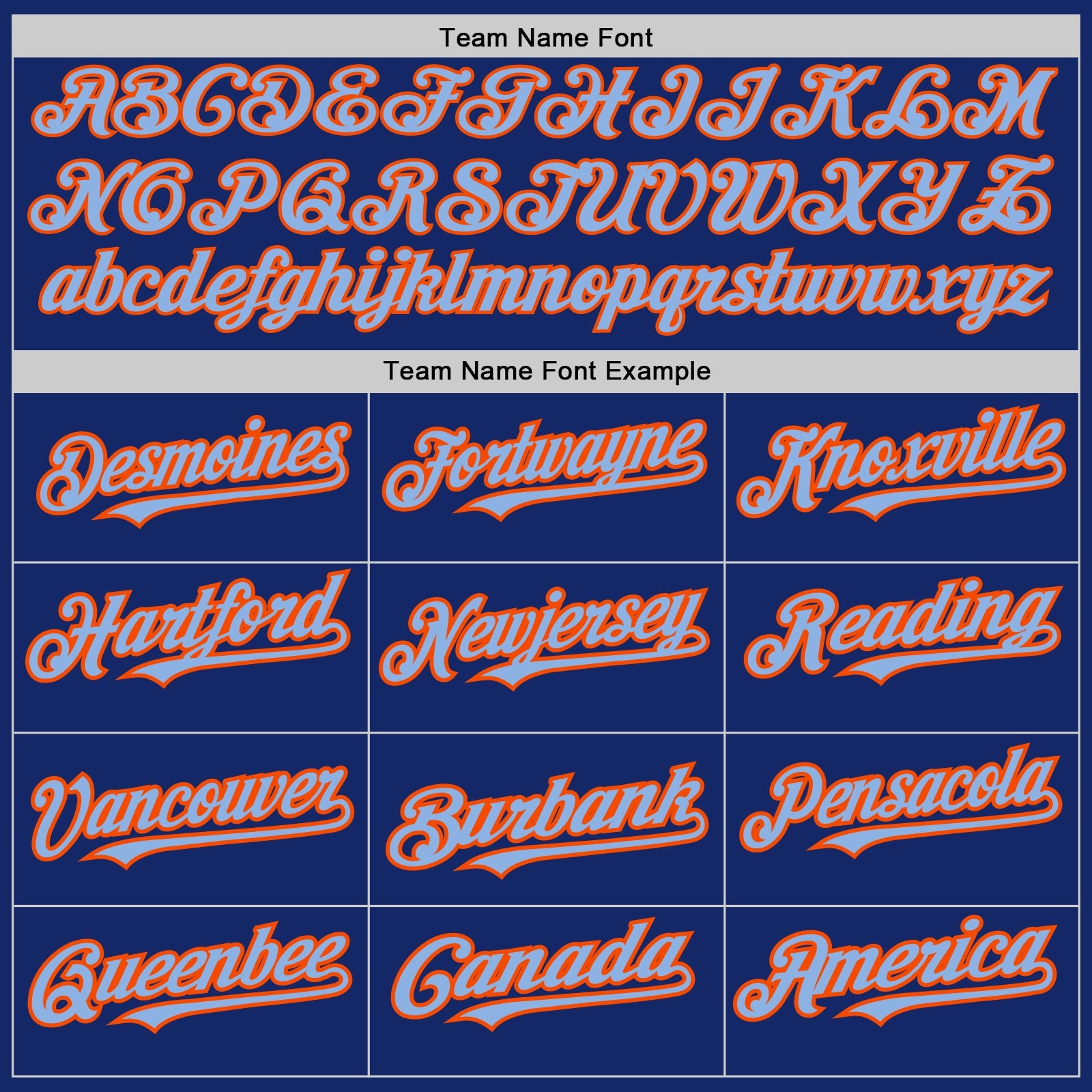 Custom Royal Orange-Light Blue Pinstripe Authentic Split Fashion Baseball Jersey - Sky-Custom