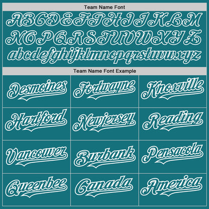 Custom Teal White-Teal Pinstripe Authentic Split Fashion Baseball Jersey - Sky-Custom