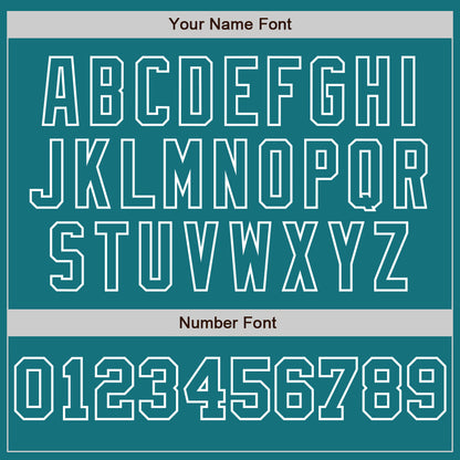 Custom Teal White-Teal Pinstripe Authentic Split Fashion Baseball Jersey - Sky-Custom