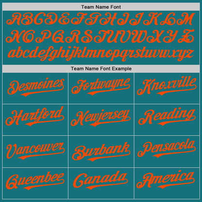 Custom Teal White-Orange Pinstripe Authentic Split Fashion Baseball Jersey - Sky-Custom