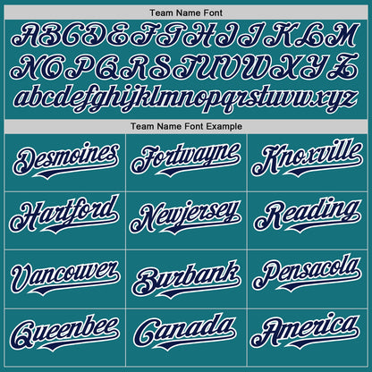 Custom Teal White-Navy Pinstripe Authentic Split Fashion Baseball Jersey - Sky-Custom