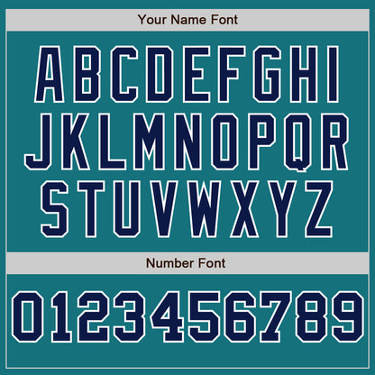 Custom Teal White-Navy Pinstripe Authentic Split Fashion Baseball Jersey - Sky-Custom