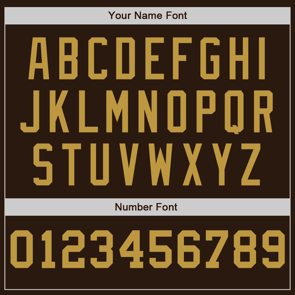 Custom Brown White-Old Gold Pinstripe Authentic Split Fashion Baseball Jersey - Sky-Custom