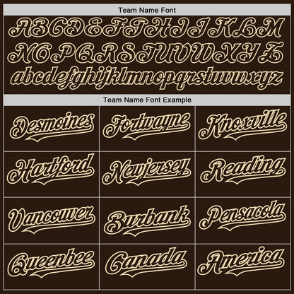 Custom Brown Cream-Brown Pinstripe Authentic Split Fashion Baseball Jersey - Sky-Custom