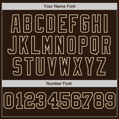 Custom Brown Cream-Brown Pinstripe Authentic Split Fashion Baseball Jersey - Sky-Custom