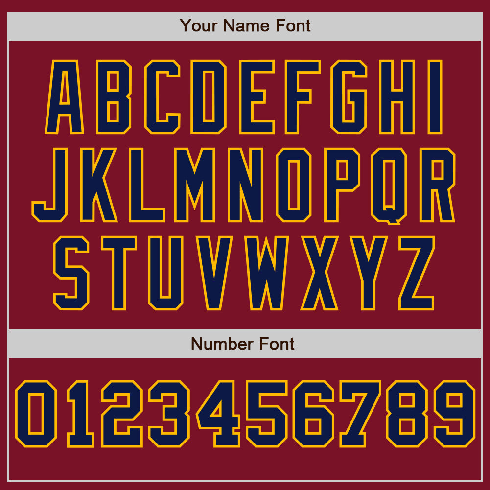 Custom Crimson Gold-Navy Pinstripe Authentic Split Fashion Baseball Jersey - Sky-Custom