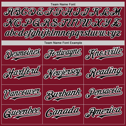 Custom Crimson White-Black Pinstripe Authentic Split Fashion Baseball Jersey - Sky-Custom