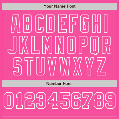 Custom Pink White-Pink Pinstripe Authentic Split Fashion Baseball Jersey - Sky-Custom