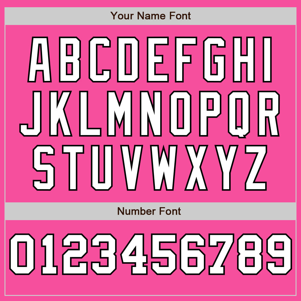 Custom Pink White-Black Pinstripe Authentic Split Fashion Baseball Jersey - Sky-Custom