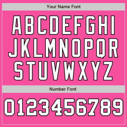 Custom Pink White-Black Pinstripe Authentic Split Fashion Baseball Jersey - Sky-Custom