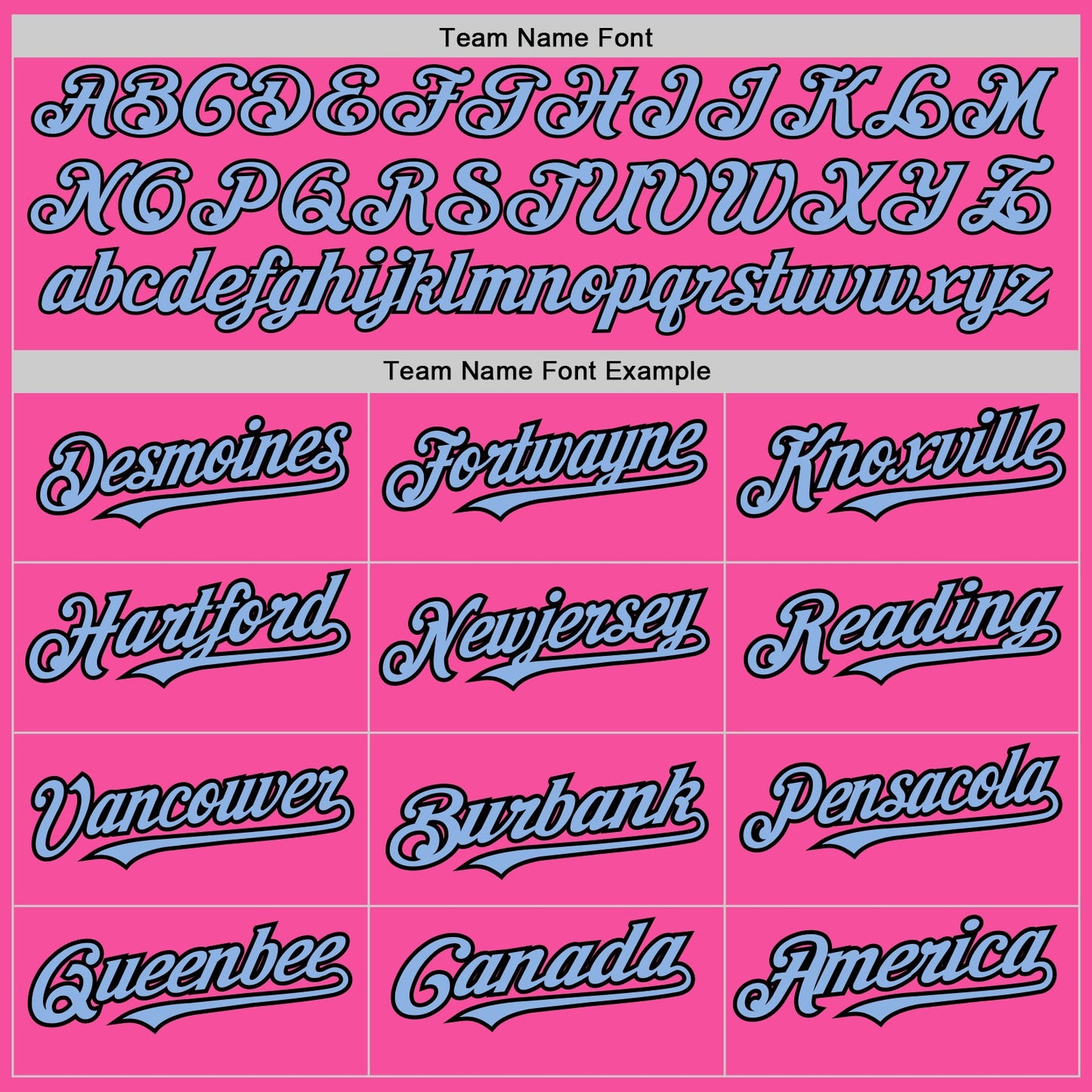 Custom Pink Light Blue-Black Pinstripe Authentic Split Fashion Baseball Jersey - Sky-Custom