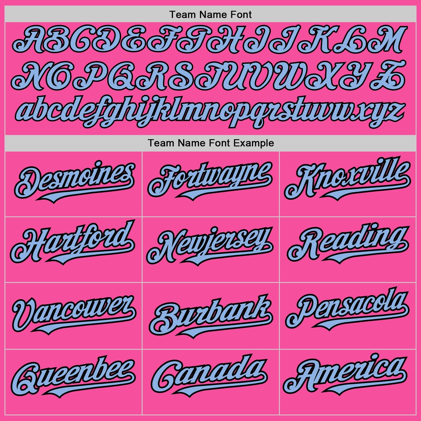 Custom Pink Light Blue-Black Pinstripe Authentic Split Fashion Baseball Jersey - Sky-Custom