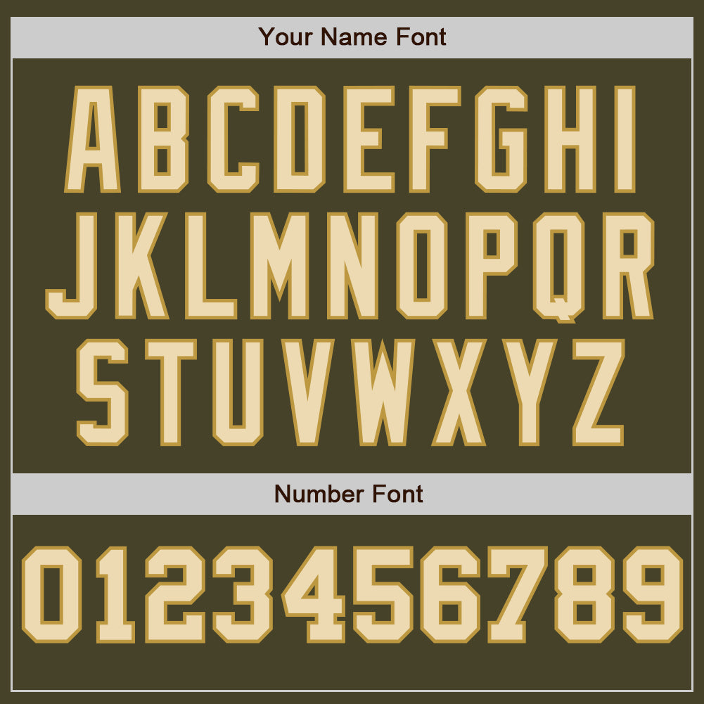 Custom Olive Cream-Old Gold Pinstripe Authentic Split Fashion Salute To Service Baseball Jersey - Sky-Custom