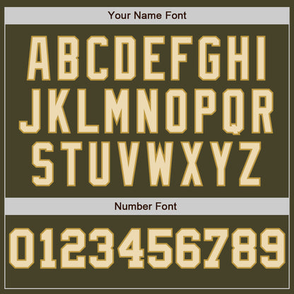 Custom Olive Cream-Old Gold Pinstripe Authentic Split Fashion Salute To Service Baseball Jersey - Sky-Custom