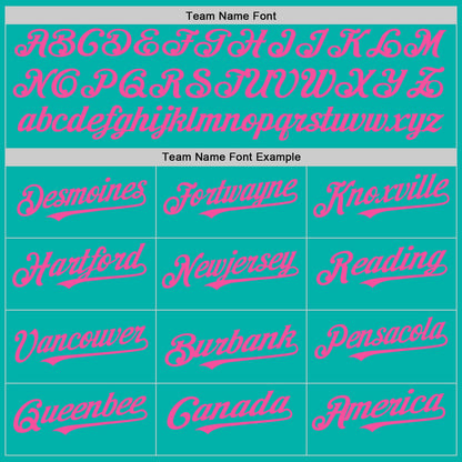 Custom Aqua White-Pink Pinstripe Authentic Split Fashion Baseball Jersey - Sky-Custom
