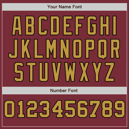 Custom Burgundy Old Gold-Black Pinstripe Authentic Split Fashion Baseball Jersey - Sky-Custom