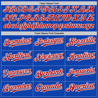 Custom Thunder Blue White-Red Pinstripe Authentic Split Fashion Baseball Jersey - Sky-Custom