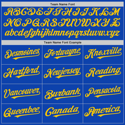 Custom Thunder Blue White-Yellow Pinstripe Authentic Split Fashion Baseball Jersey - Sky-Custom
