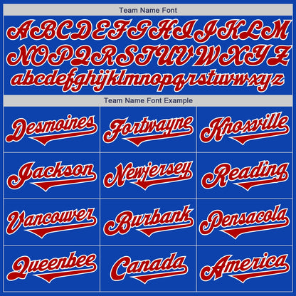 Custom Thunder Blue Red-White Red Pinstripe Authentic Split Fashion Baseball Jersey - Sky-Custom
